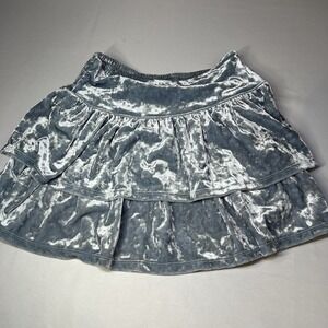 Girls Gap Size 8 Medium Kids Velvet Blue Tiered Mini Skirt Youth